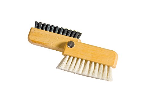 REDECKER Laptop Cleaning Brush - Non-Scratch Dual Bristles, Oiled Beechwood Handle - 3-Inch