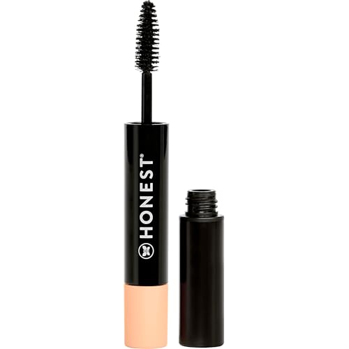 Honest Beauty Mascara & Bold Lash Primer - Maximum Volume, Vegan, Cruelty-Free - Black, .27 fl oz