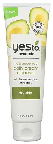 YES TO Avocado Daily Cream Cleanser - Hydrating Omega-3 & Antioxidants, Vegan - 4oz