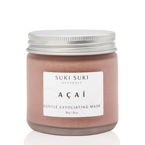 Suki Suki Naturals Açaí Exfoliating Face Mask - Detoxifying, Hydrating with Açaí Berry - 3.4oz