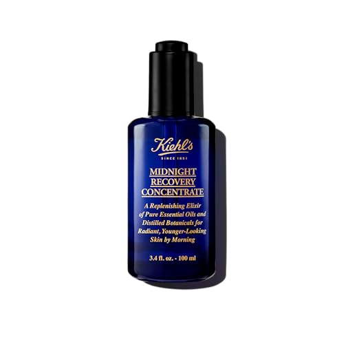 Kiehl's Midnight Recovery Concentrate Face Oil - Restores Radiance, Reduces Fine Lines - 3.4 fl oz