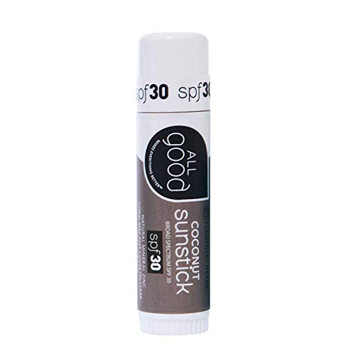 All Good Sunstick - Broad Spectrum SPF 30+ Face Sunscreen, Water Resistant, Gentle on Skin - 0.5oz