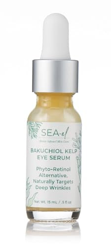 Sea-el Bakuchiol Kelp Eye Serum - Hydrates, Brightens, Vegan & Cruelty-Free - .5 oz