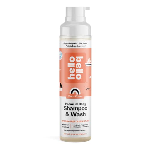 Hello Bello Kids Shampoo & Body Wash - Gentle, Hypoallergenic, Vegan, Lavender & Sweet Cream - 10oz