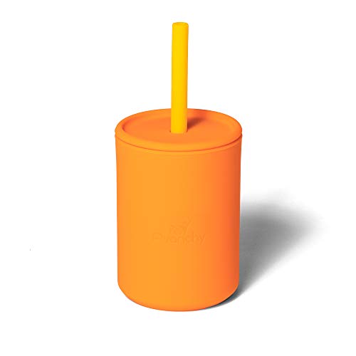 Avanchy Mini Silicone Baby Cup + 5 Colorful Straws - Safe, Durable, BPA-Free - 5oz