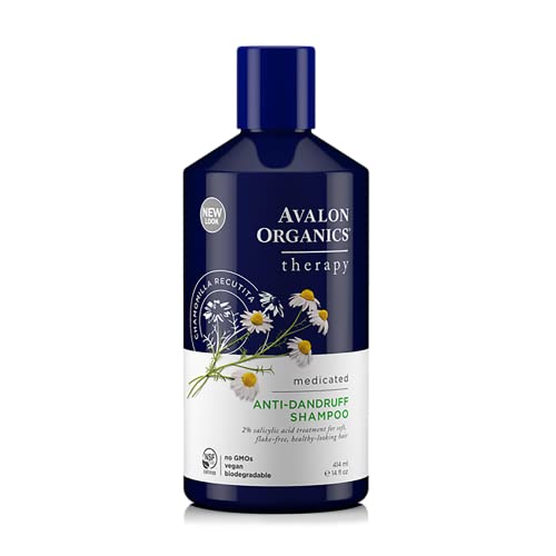 Avalon Organics Shampoo - 2% Salicylic Acid for Flake-Free Hair, Organic Ingredients - 14oz