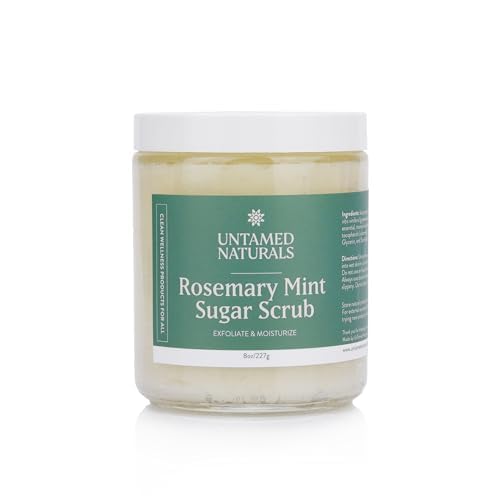 Untamed Naturals Body Scrub - Ultra Hydrating Exfoliant with Rosemary Mint - 8oz