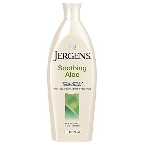 Jergens Aloe Body Lotion - Hydrates, Revives Dry Skin, Cucumber Extract - 10 Fl Oz (Pack of 2)