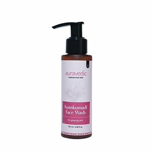 Auravedic Kumkumadi Purifying Face Wash - Moisturizing with Saffron & Shea Butter - 3.38 Fl Oz