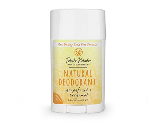 Fabula Nebulae Grapefruit Bergamot Deodorant - Long-Lasting, Non-Irritating, Organic - 2.2oz