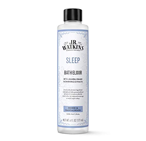 J.R. Watkins Sleep Bath Elixir - Relaxing Monoi & Sandalwood, Plant-Based, 6 oz