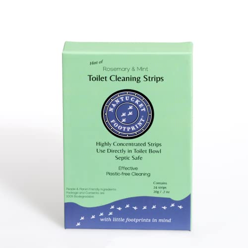 Nantucket Footprint Toilet Cleaner - Non-Toxic, Essential Oil Scented, 24 Dissolving Strips