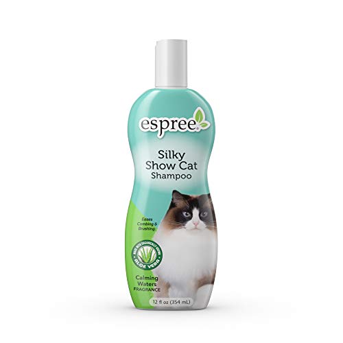 Espree Silky Show Cat Shampoo - Cleans & Conditions, 100% Organic Aloe Vera - 12oz
