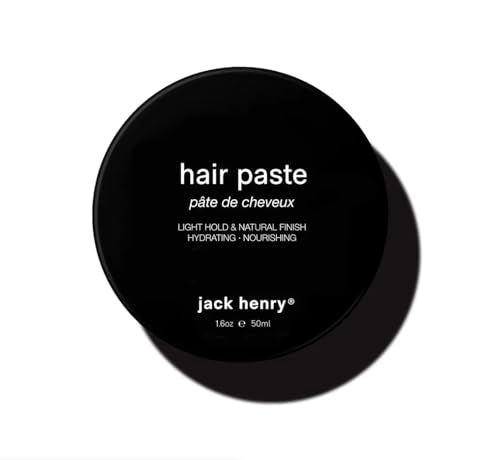 Natural Texturizing Hair Paste for Men - 24 Hour Hold, Plant-Based Formula - 1.69oz