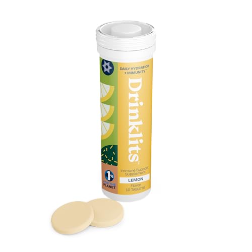 Drinklits Immune Defense Supplement - 1000mg Vitamin C, Herbal Blend, Vegan - 10 Tablets
