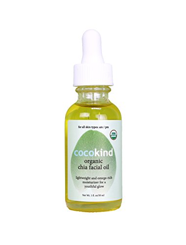 Cocokind Organic Chia Facial Oil - Deep Moisturizer, Antioxidant-Rich, Chamomile Infused - 1 Fl Oz