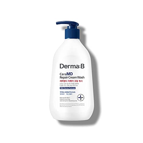 Derma B CeraMD Body Wash - Deep Moisture for Dry Sensitive Skin, Cream to Foam - 13.5 Fl. Oz.