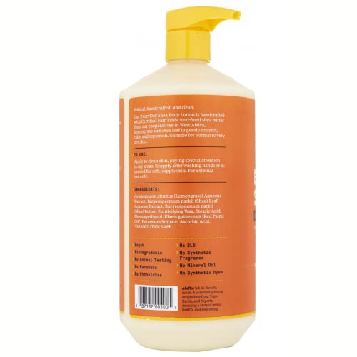 Alaffia EveryDay Shea Body Lotion - Deeply Moisturizing, Fair Trade Raw Shea Butter - 32 Fl Oz