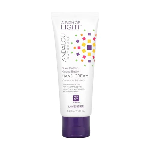 Andalou Naturals Lavender Hand Cream - Nourishing Moisture, Fair Trade Shea & Cocoa Butter - 3.4oz
