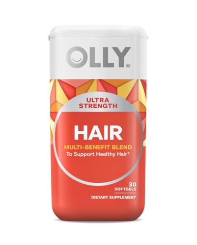 OLLY Hair Supplement Softgels - Supports Stronger, Fuller Hair with Biotin & Keratin - 30 Count