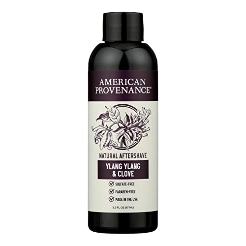 American Provenance Ylang Ylang & Clove Aftershave - No Animal Testing, Organic Certified - 3.3oz
