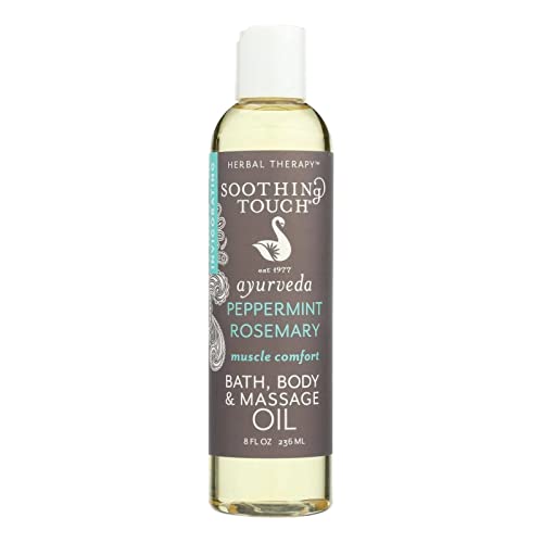 Soothing Touch Massage Oil - Muscle Comfort with Herbal Infusions, Non-GMO - 8 Fl Oz