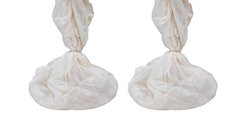 Organic Cotton Cheesecloth - Ultra-Fine Strainer for Yogurt, Nut Milk, Cheese - 36"x36" (Set of 2)
