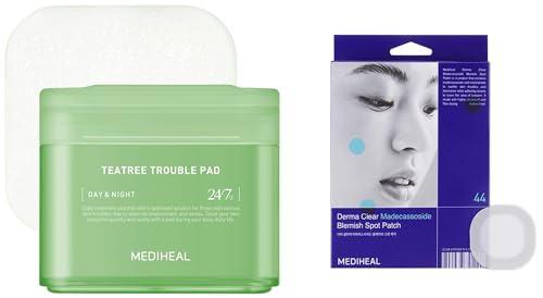 Mediheal Face Toner Pads - Soothing Tea Tree Formula for Sensitive Skin, 44 Count