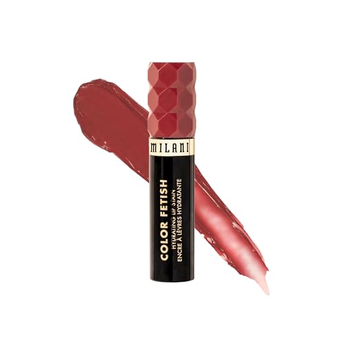 Milani Color Fetish Lip Stain - Hydrating Semi-Matte Color, Cruelty-Free - 130 Rose Rising