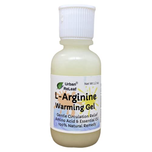 Urban ReLeaf L-Arginine Warming Gel - Gentle Circulation Relief, Natural Essential Oils - 1.2oz