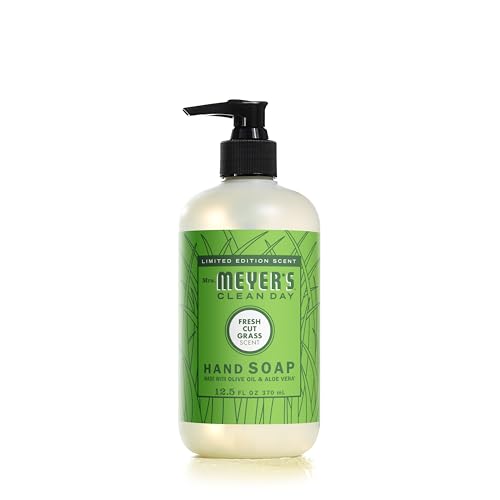 Mrs. Meyer's Hand Soap - Fresh Cut Grass Scent, Essential Oils & Aloe Vera - 12.5oz