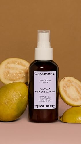 Ceremonia Guava Beach Waves Texture Spray - Adds Volume & UV Protection, 4.2 Fl Oz