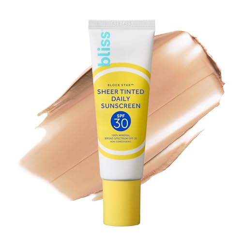 Bliss Block Star SPF 30 Tinted Sunscreen - Mineral Protection, Antioxidant Blend - 1.4 fl oz