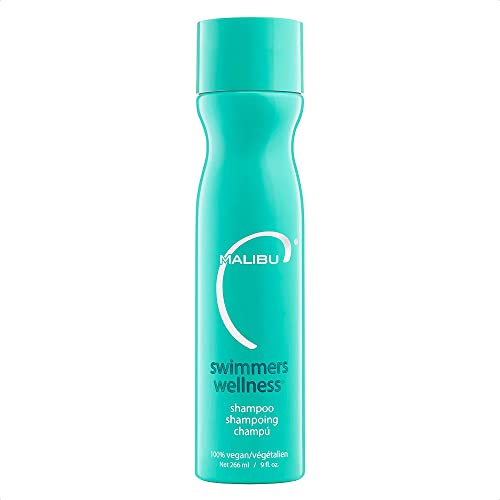 Malibu C Swimmers Wellness Shampoo - Restores Moisture, Removes Chlorine, Plant-Based - 9oz
