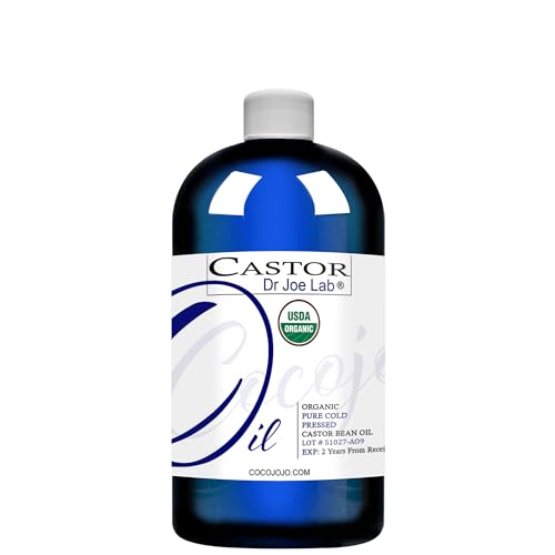 Dr Joe Lab Castor Oil - USDA Organic, Nourishing Moisturizer for Hair & Skin - 16oz