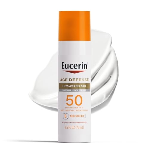 Eucerin Face Sunscreen SPF 50 - Reduces Aging Signs, Hypoallergenic, Non-Greasy - 2.5oz