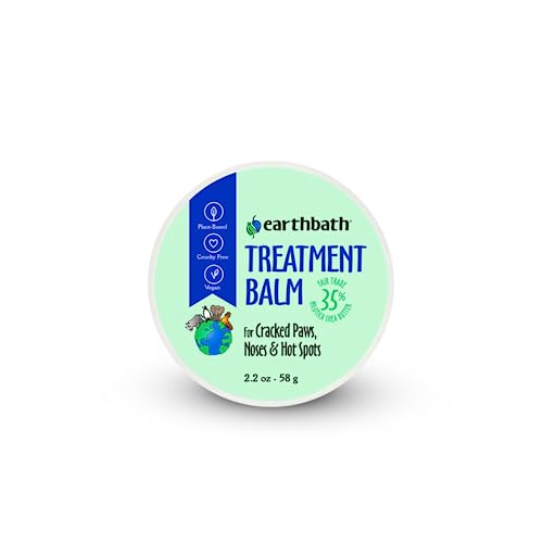 earthbath Paw Balm - Relieves Dry Cracked Skin, Plant-Based, Cruelty-Free - 2.2 Oz