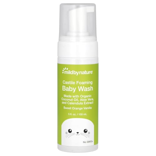 Mild By Nature Baby Shampoo & Body Wash - Organic Coconut Oil, Sweet Orange Vanilla - 5 fl oz