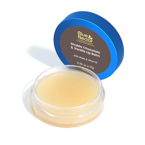Blue Nectar Lip Balm - Deep Hydration, 100% Ayurvedic, Travel-Friendly, 0.52oz with Ghee