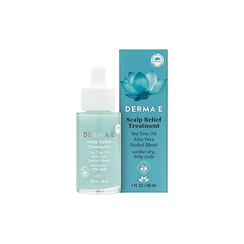 DERMA E Scalp Treatment - Relieves Itchy Scalp, Hydrates with Tea Tree & Aloe Vera - 2oz