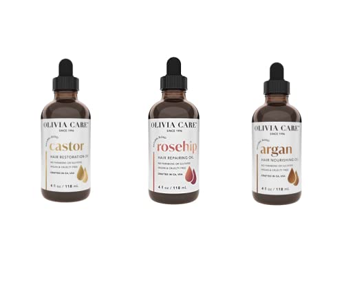 Olivia Care Hair Oil - Nourishes & Adds Bounce, 100% Natural Ingredients - 4 FL OZ
