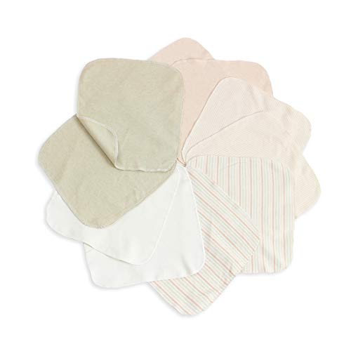 Colored Organics Baby Washcloths - Soft, Absorbent Organic Cotton, Versatile 10 Pack