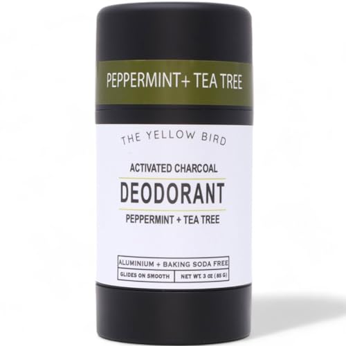 Natural Deodorant for Sensitive Skin - Odor Control, Vegan Ingredients, Activated Charcoal - 3oz
