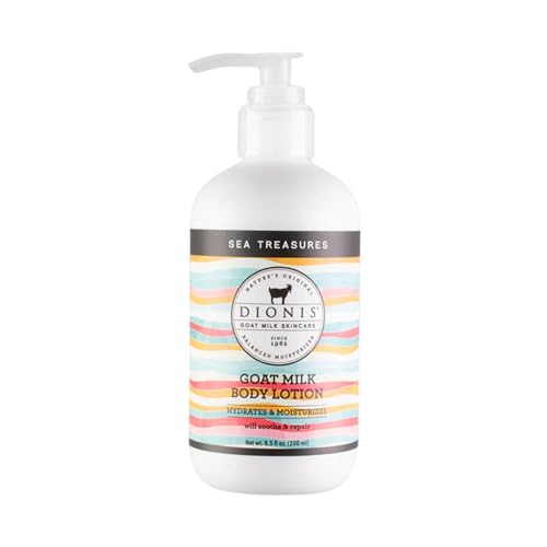 Dionis Goat Milk Body Lotion - Hydrates & Softens, Cruelty-Free, Paraben-Free - 8.5oz Sea Treasures