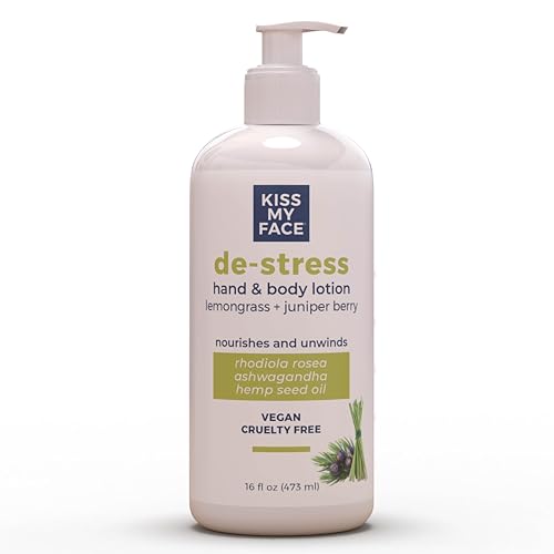 Kiss My Face Body Lotion - Nourishing Lemongrass & Juniper, Soothing Rhodiola - 16 fl oz