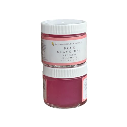 Bee Pollen Jelly Face Mask - Hydrating Rose & Lavender Formula, 4 oz
