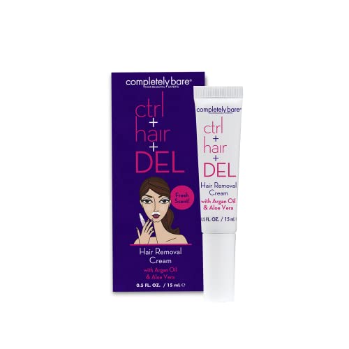 Completely Bare Hair Removal Cream - Moisturizing Argan Oil & Aloe Vera, PETA Certified - 8oz