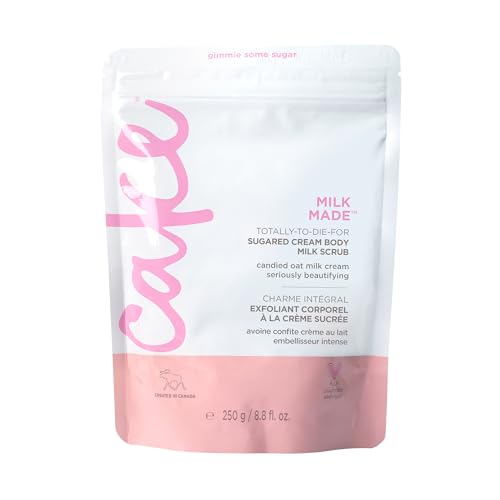 Cake Beauty Vegan Body Scrub - Gentle Exfoliation, Moisturizing Oat Milk & Shea Butter - 12oz