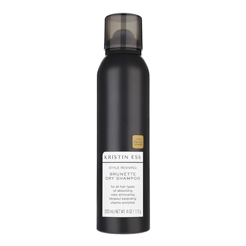 Kristin Ess Hair Brunette Dry Shampoo - Oil Absorbing, Vegan, with Vitamin C - 4 fl oz