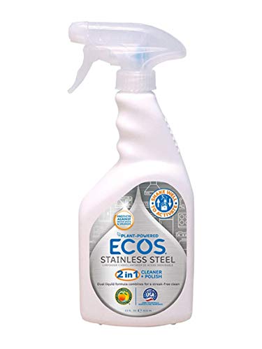 ECOS Stainless Steel & Granite Cleaner - Plant-Derived, EPA Safer Choice Certified - 22oz